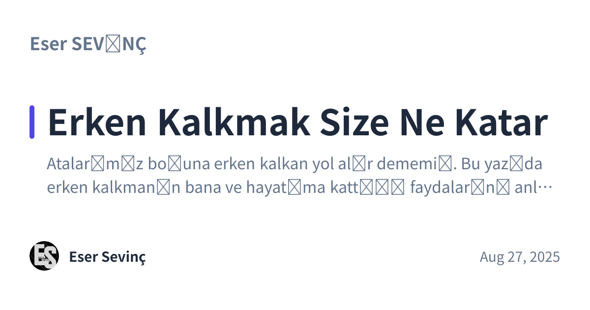 Share preview for Erken Kalkmak Size Ne Katar